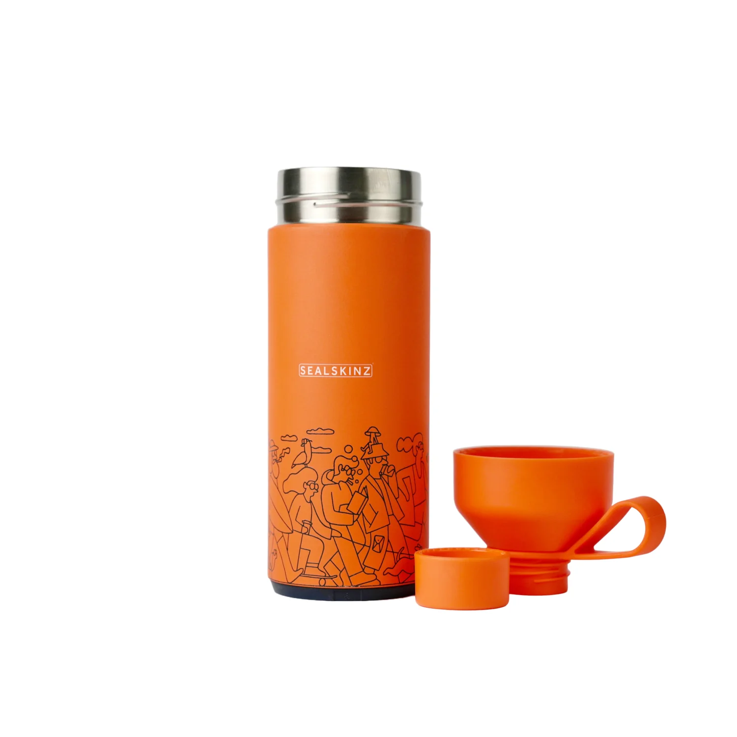 Sealskinz x Ocean Bottle - Reusable Water Bottle (Sun Orange 1 Litre) - Image 5